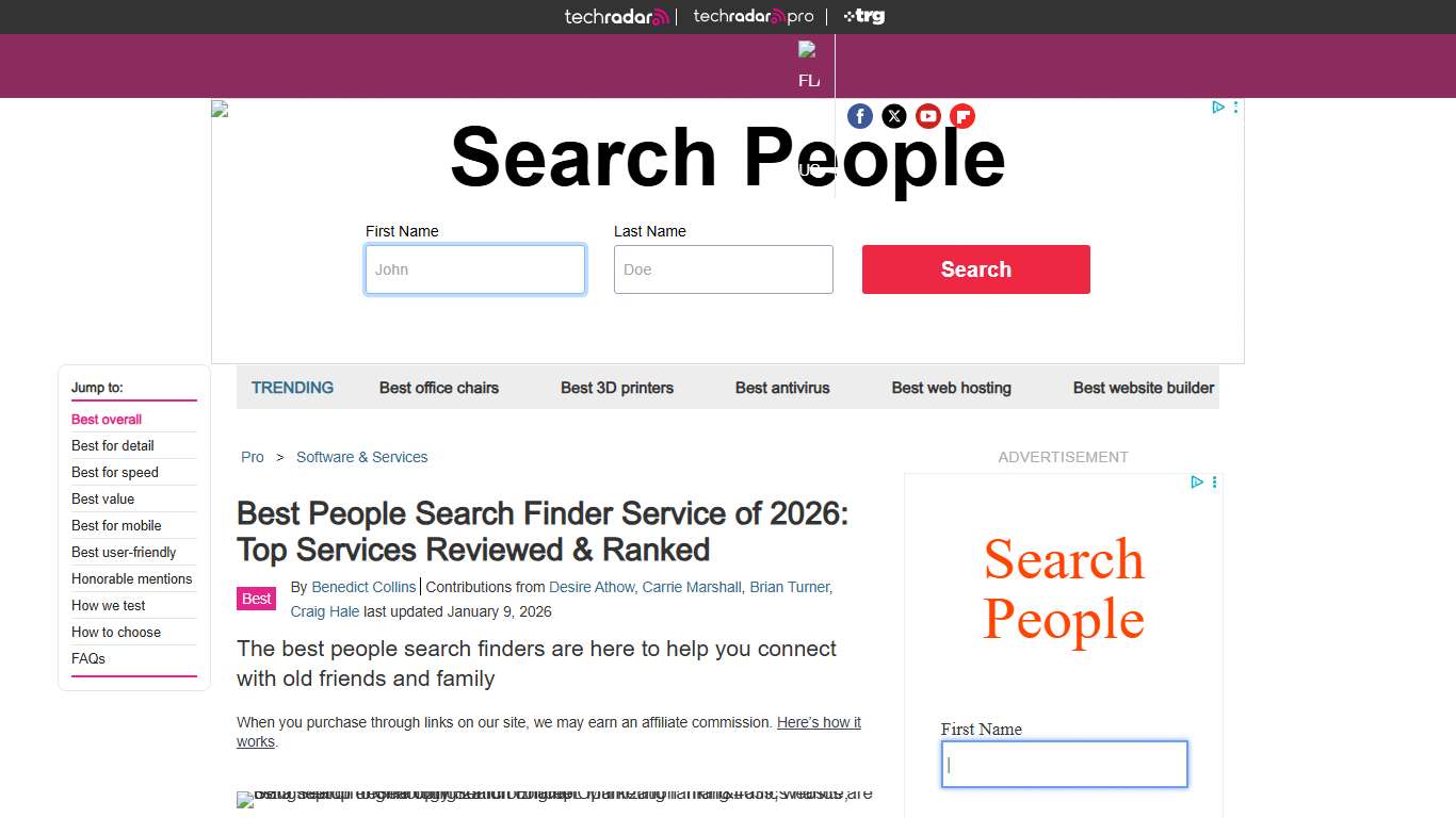 Best people search finder service of 2026: reviewed, ranked and rated TechRadar
